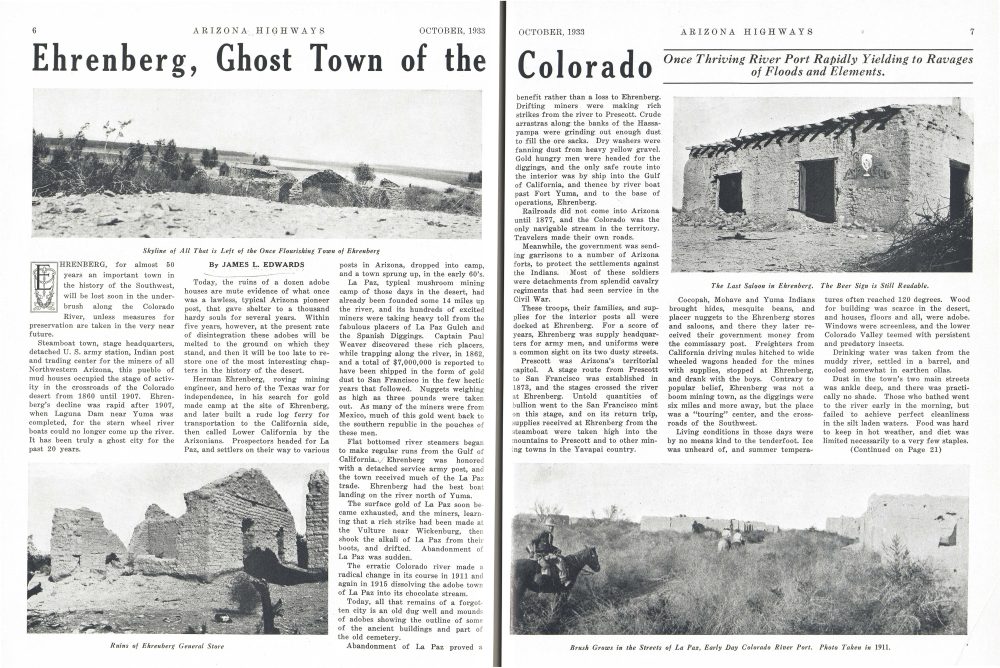 Skyline of All That is Left of the Once Flourishing Town of Ehrenberg