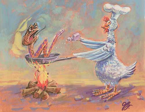 "It's not chicken-fried snake. It's steak, Stupid!"