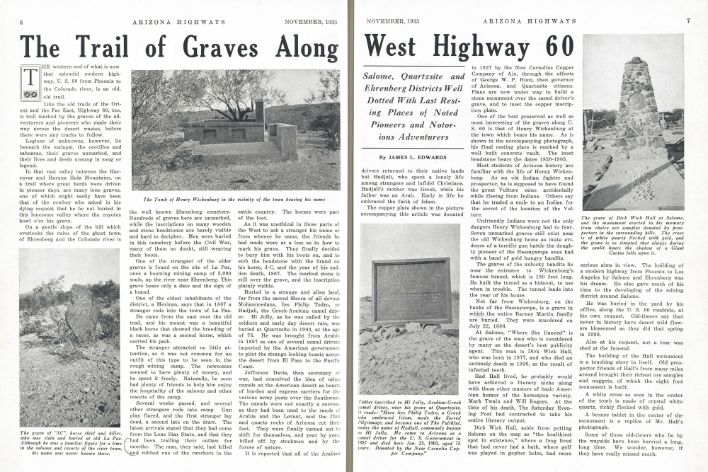 The Tomb of Henry Wickenburg in the vicinity of the town bearing his name