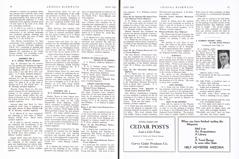 Road projects and infrastructure development