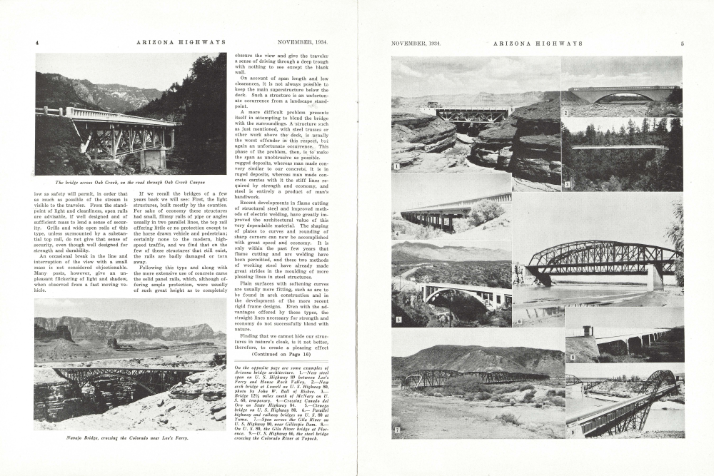 The bridge across Oak Creek, on the road through Oak Creek Canyon