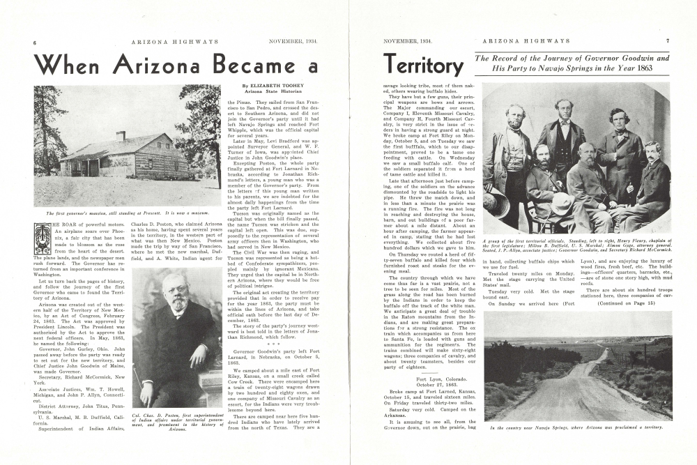 The first governor's mansion, still standing at Prescott. It is now a museum.