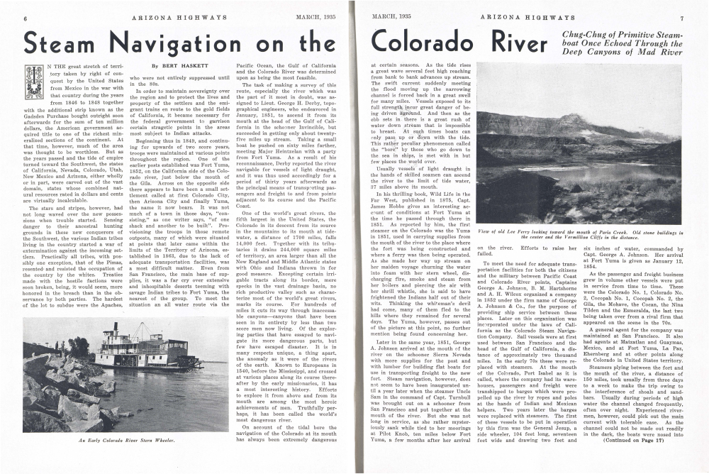 An Early Colorado River Stern Wheeler.