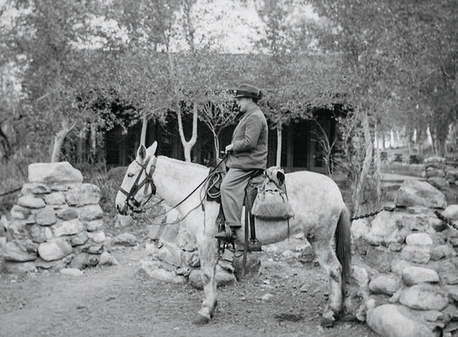 J.B. Priestley on horseback