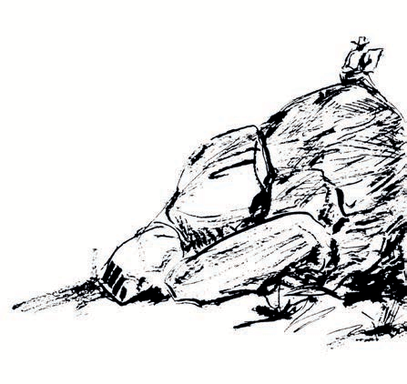 Ross Santee’s minimalist interpretations of the Southwest appeared in Arizona Highways for decades and made him a favorite among readers. ARIZONA HISTORICAL SOCIETY