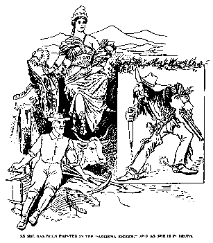 An 1895 Los Angeles Times cartoon mocked Arizona's public image.