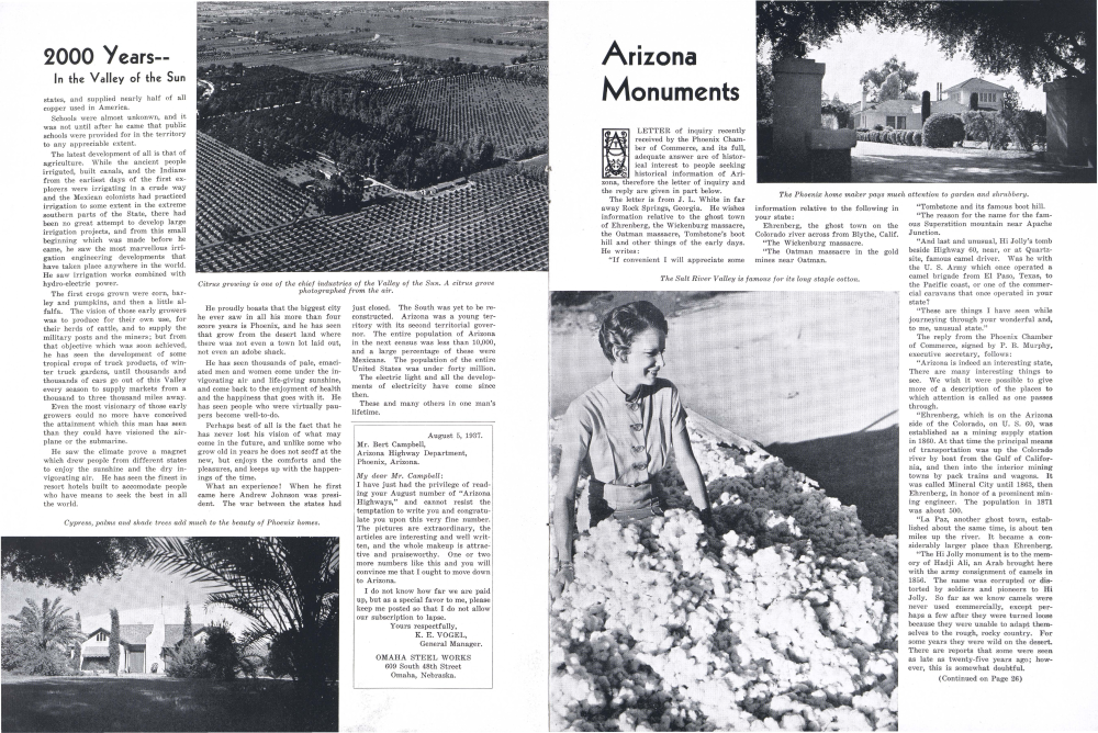 Cypress, palms and shade trees add much to the beauty of Phoenix homes.