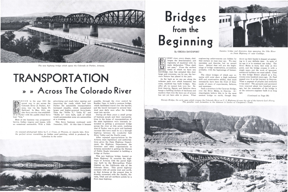 The new highway bridge which spans the Colorado at Parker, Arizona.