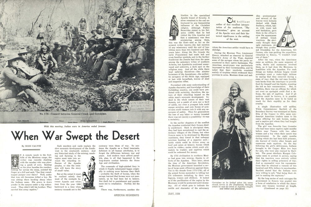 Council between General Crook and Geronimo.