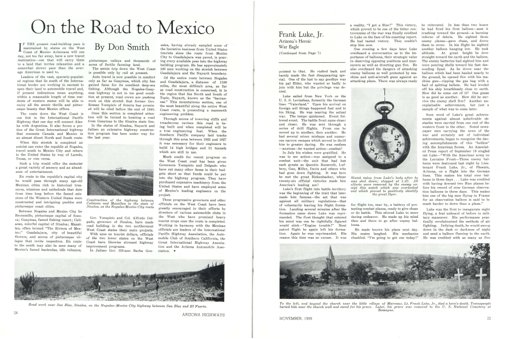 Construction of the highway between Culiacan and Mazatlan in the state of Sinaloa, on the Nogales-Mexico City route