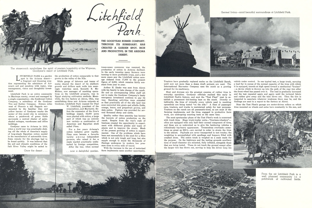 The stagecoach symbolizes the spirit of western hospitality at the Wigwam, Goodyear's resort at Litchfield Park.