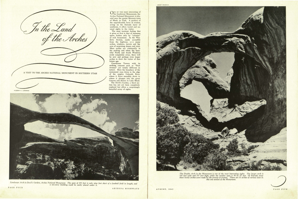 Landscape Arch in Devil's Garden, Arches National Monument.
