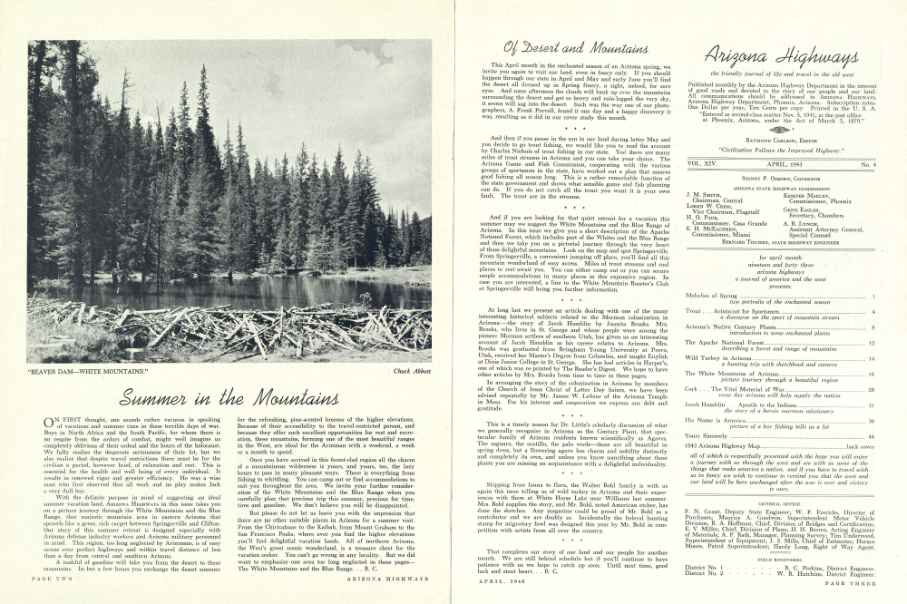 "BEAVER DAM-WHITE MOUNTAINS."