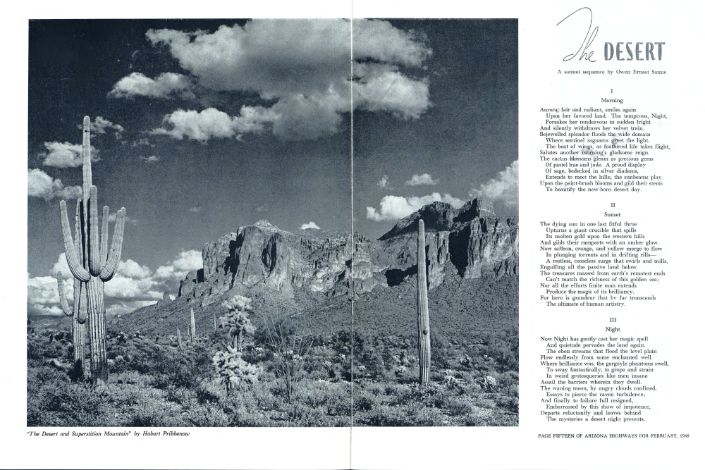 “The Desert and Superstition Mountain” by Hobart Pribbenow
