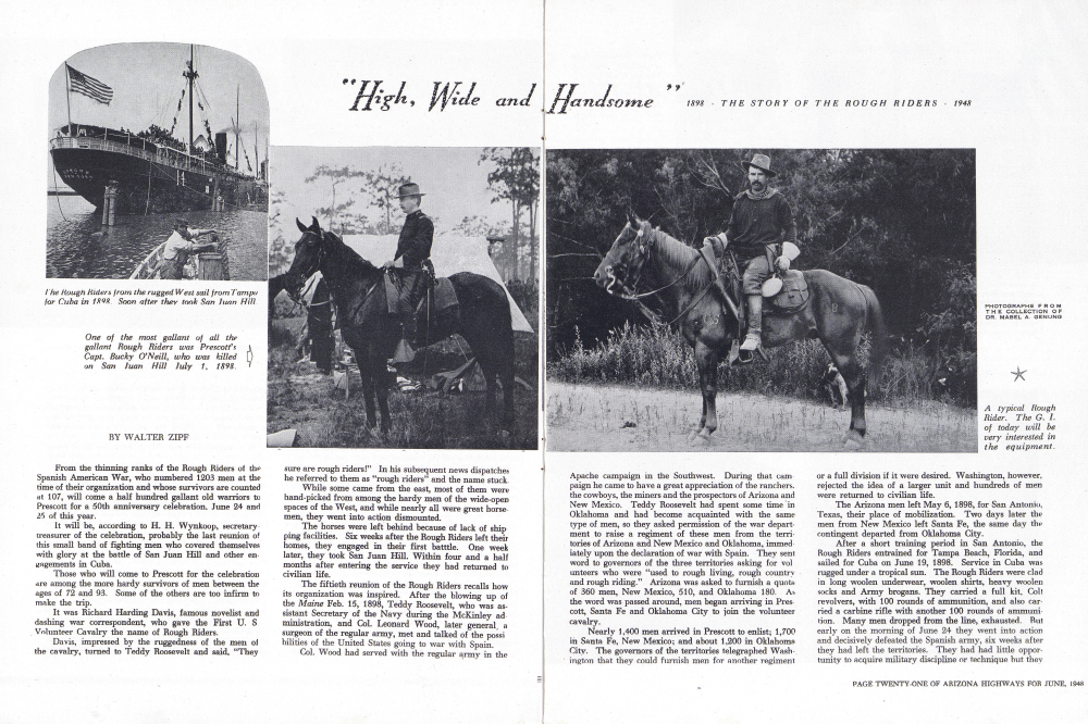 The Rough Riders from the rugged West sail from Tampa for Cuba in 1898. Soon after they took San Juan Hill