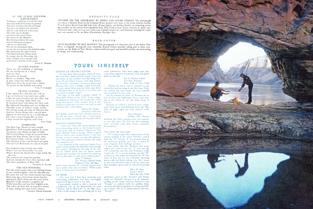 "SUNRISE ON THE COLORADO" BY JOERN AND LOUISE GERDTS.