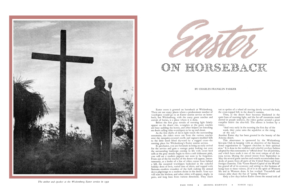 The author and speaker at the Wickenburg Easter service in 1952