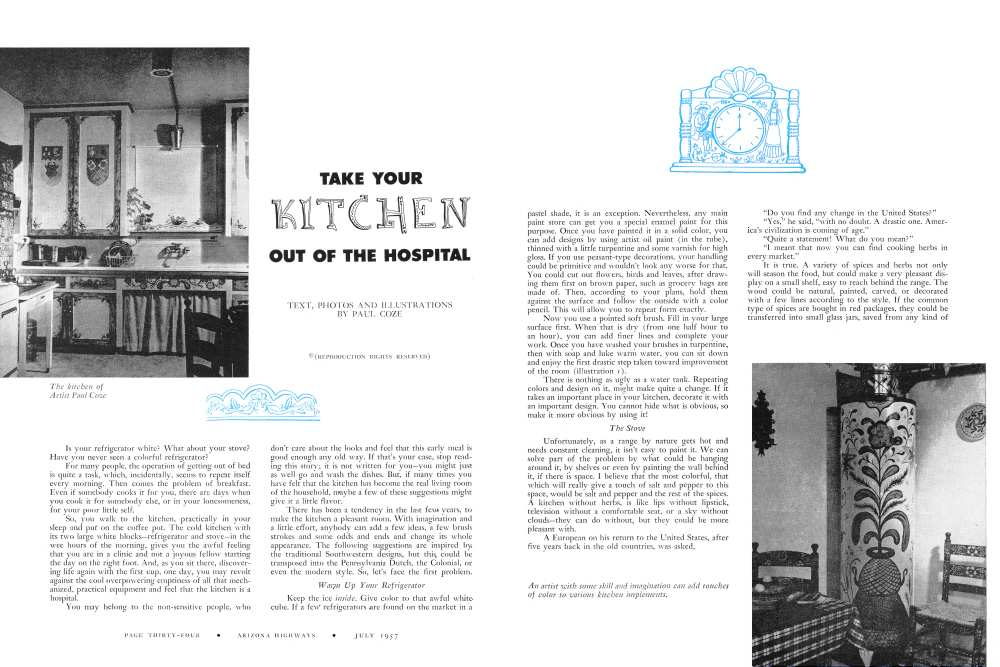 The kitchen of Artist Paul Coze