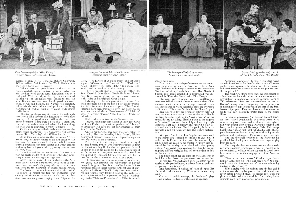 Faye Emerson (left) in "Glad Tidings." With her, Murray Matheson, Kay Crum.