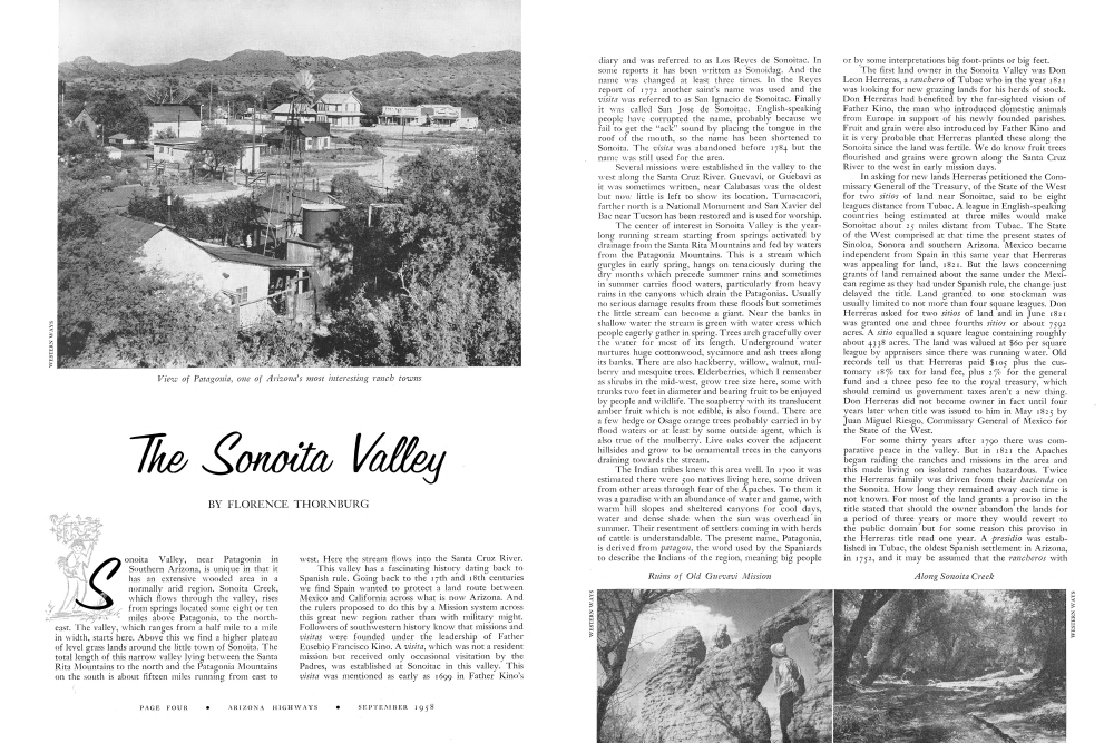 View of Patagonia, one of Arizona's most interesting ranch towns