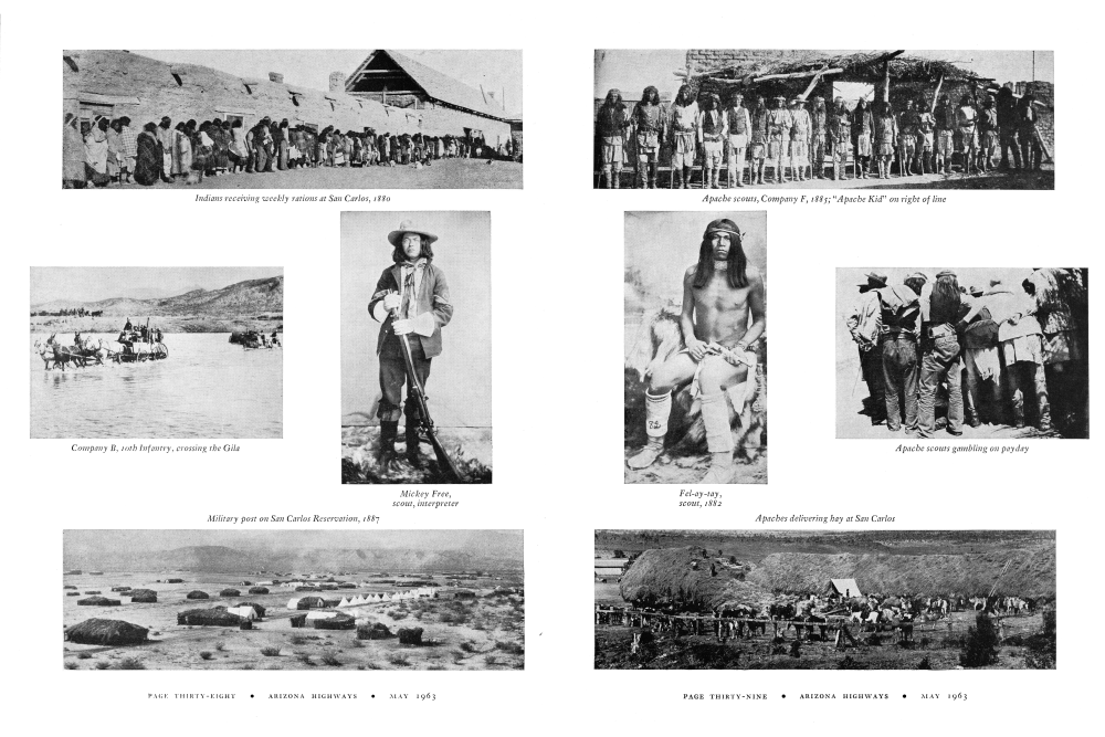 Indians receiving weekly rations at San Carlos, 1880