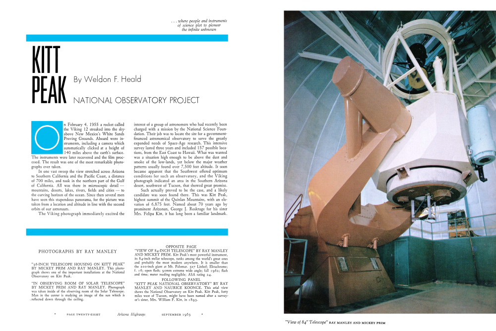 VIEW OF 84-INCH TELESCOPE