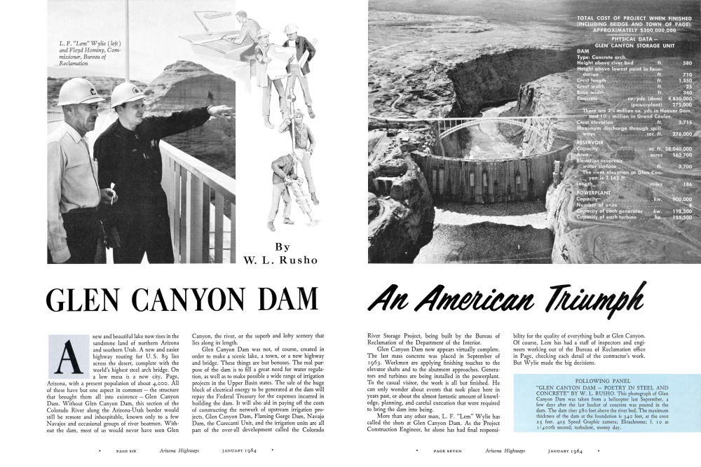 L. F. “Lem” Wylie (left) and Floyd Hominy, Commissioner, Bureau of Reclamation