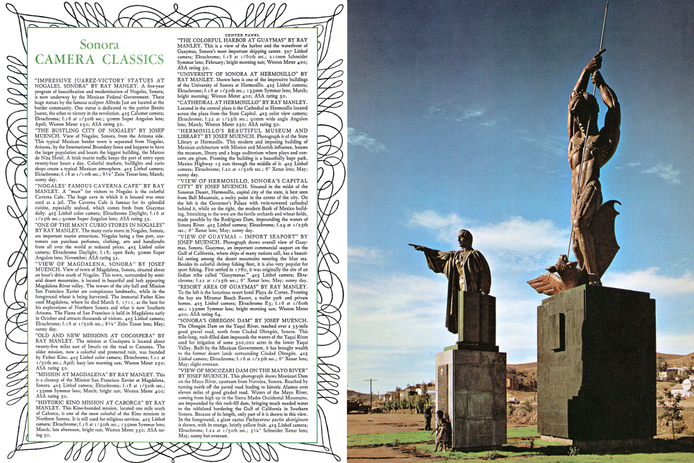 "IMPRESSIVE JUAREZ-VICTORY STATUES AT NOGALES, SONORA"