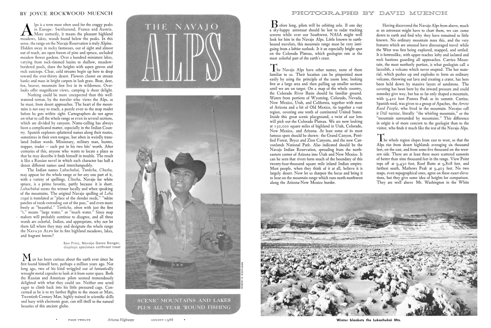 Ben Price, Navajo Game Ranger, displays specimen cutthroat trout