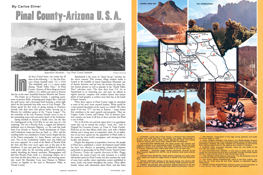 Superstition Mountain key Pinal County landmark
