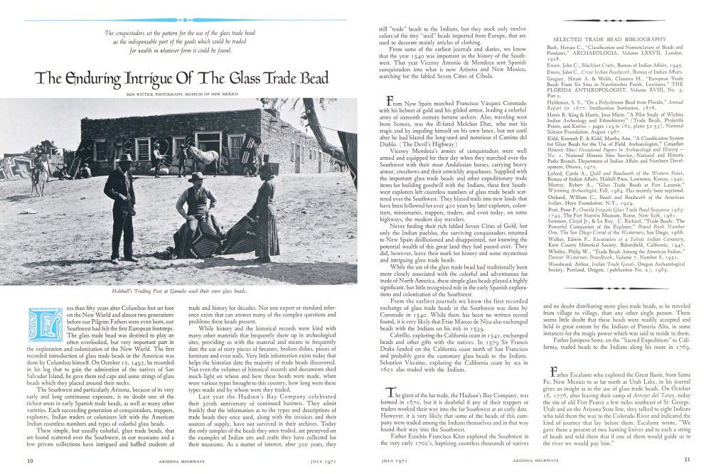 Hubbell's Trading Post at Ganado used their own glass beads.