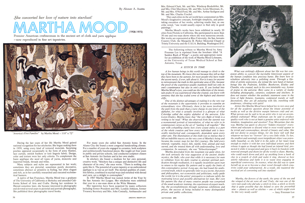 "America's First Families" by Martha Mood - 118" x 72"