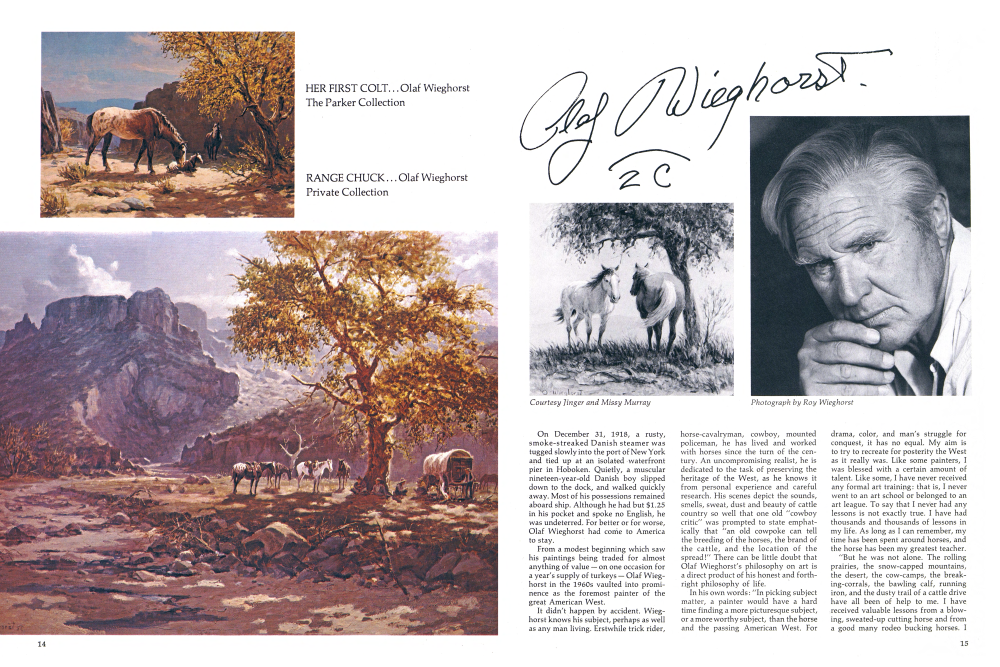 HER FIRST COLT... Olaf Wieghorst
The Parker Collection