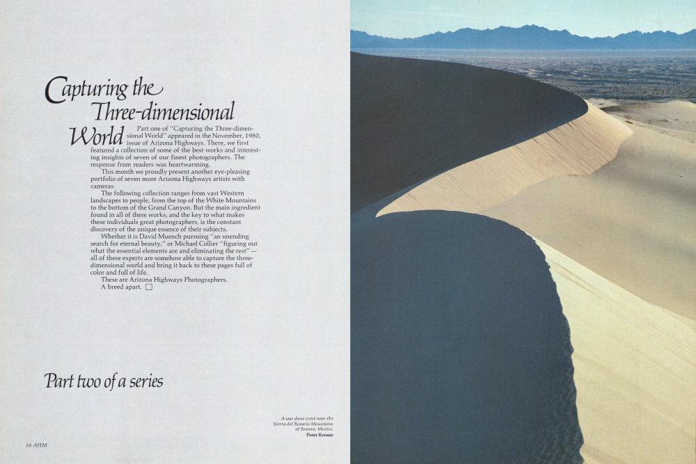 A star dune crest near the Sierra del Rosario Mountains of Sonora, Mexico.