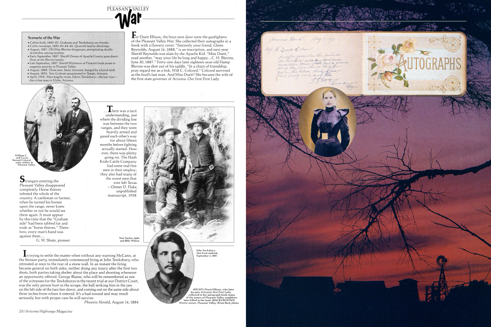 William C. and Carrie Stewart Colcord, early settlers in Pleasant Valley.