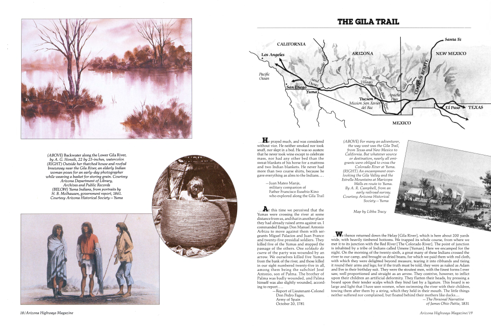 Backwater along the Lower Gila River