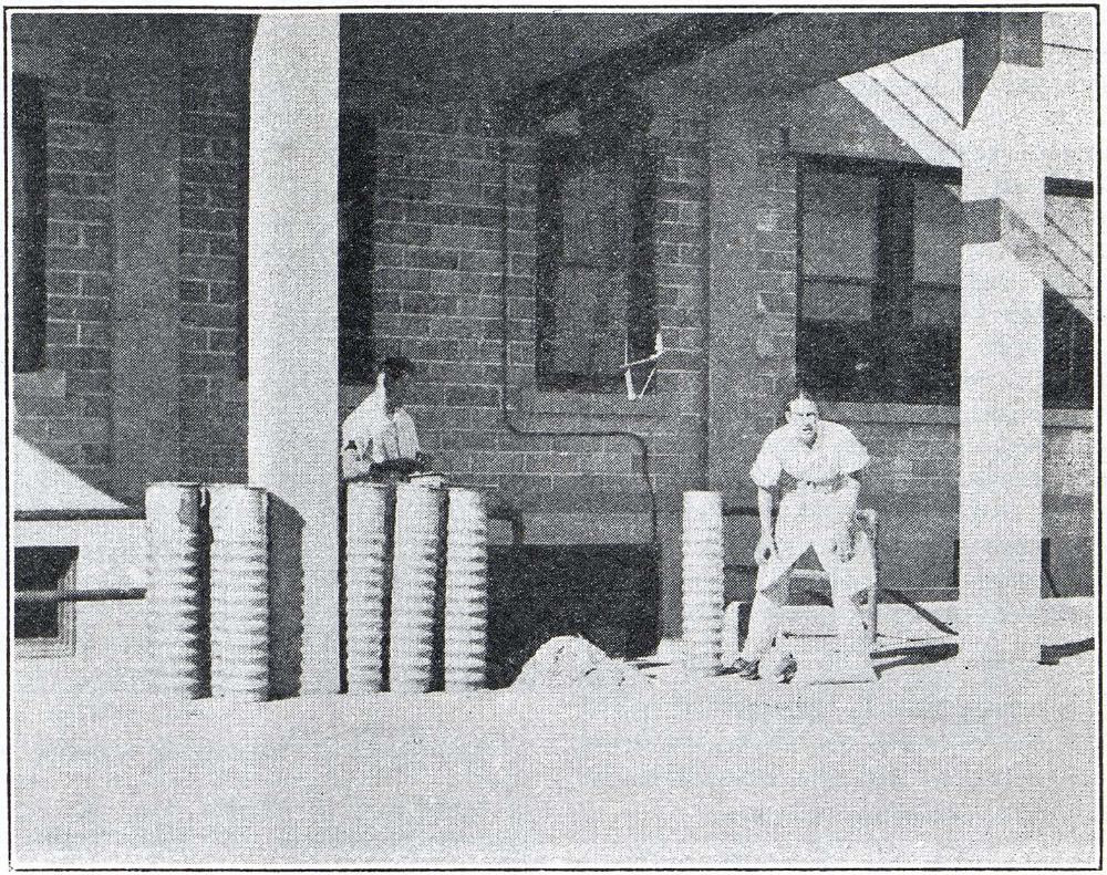 Unloading cement cores sent to the laboratory by the field forces to see if materials meet the requirements.