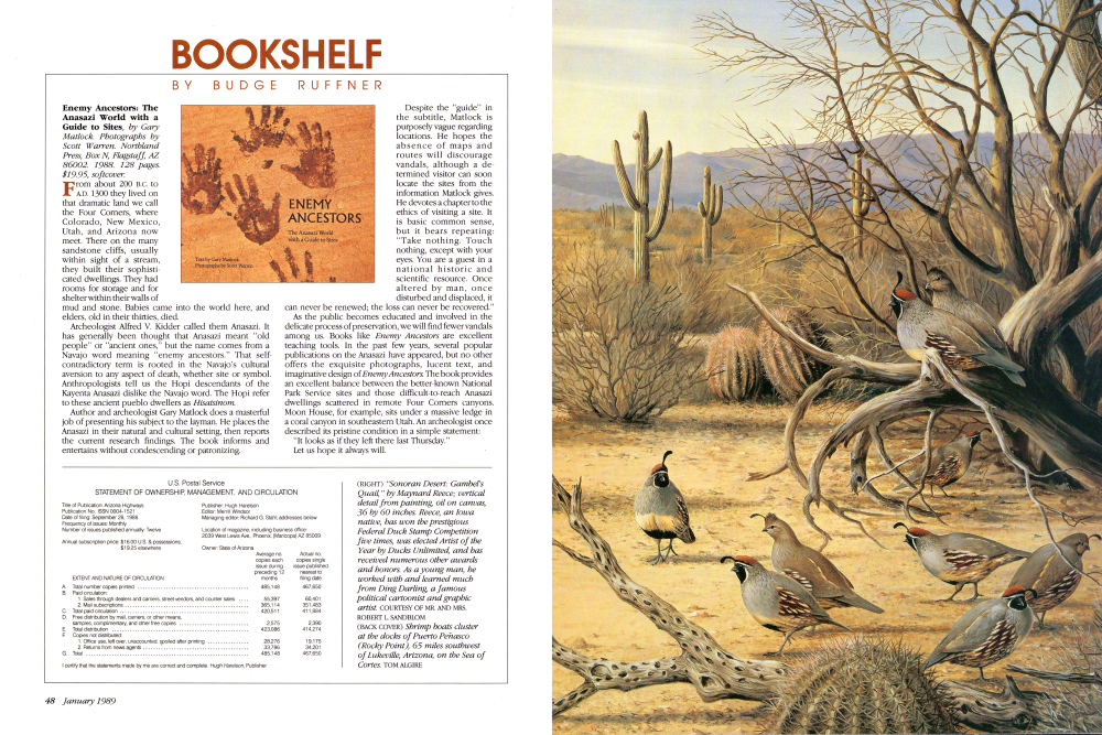 Enemy Ancestors The Anasazi World with a Guide to Sites