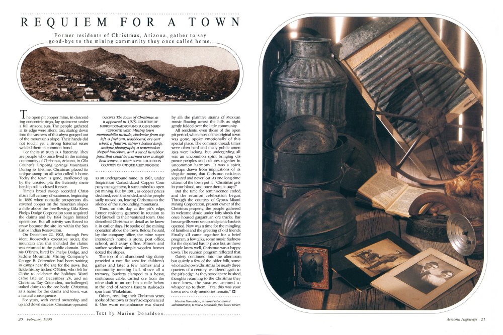 The town of Christmas as it appeared in 1919.