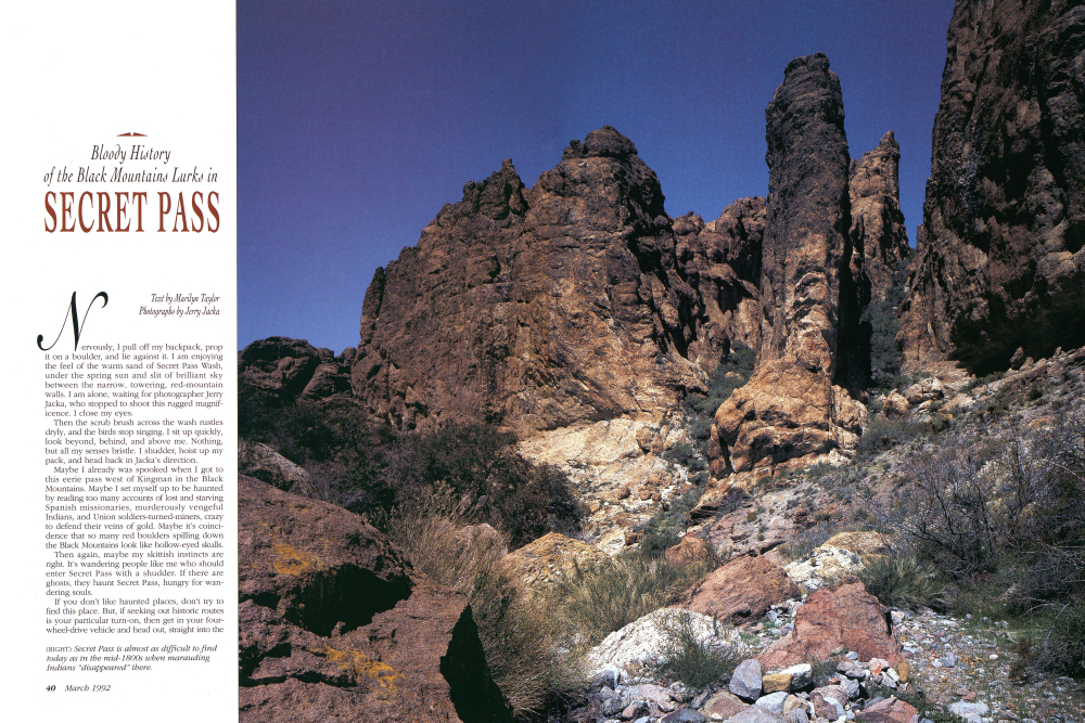 Secret Pass is almost as difficult to find today as in the mid-1800s when marauding Indians "disappeared" there.