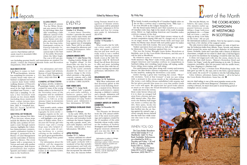 Pack llamas add an exotic touch to mountain bikes.