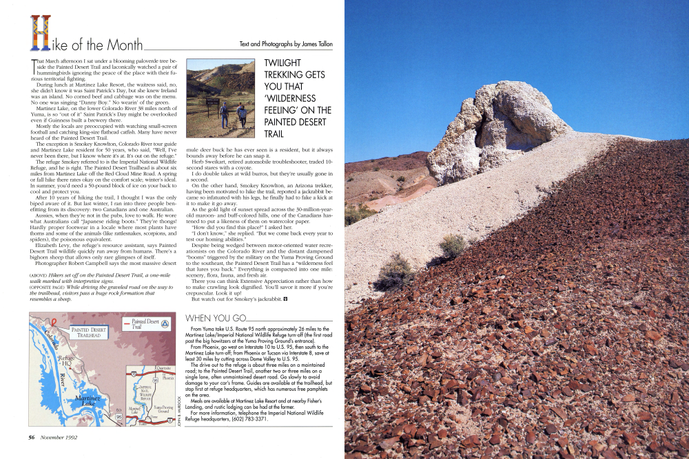 Hikers set off on the Painted Desert Trail, a one-mile walk marked with interpretive signs.