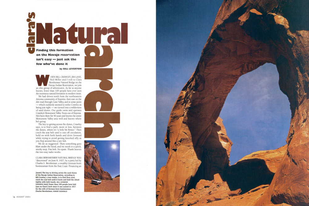 The key to driving across the sand dunes of the Navajo Indian Reservation, according to Bill Crawley, a tour leader, is to find firm sand, cinch the seat belt until it hurts and hold the wheel tightly with both hands.