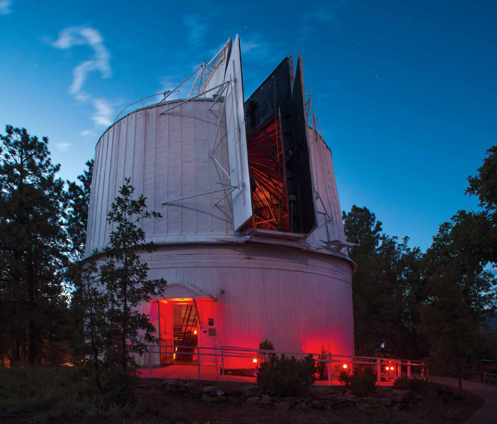 Twilight illuminates the 116-year-old Clark Dome at Lowell Observatory, located on Mars Hill in Flagstaff.