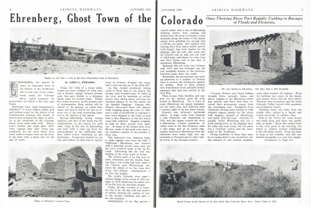 Skyline of All That is Left of the Once Flourishing Town of Ehrenberg