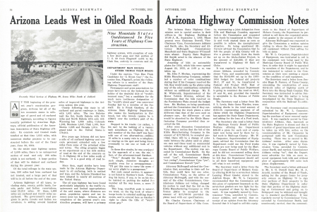 Recently Oiled Section of Highway 89, Seven Miles South of Ashfork