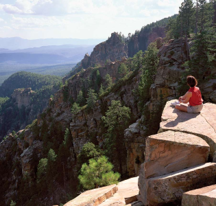 Towering thousands of feet above the Sonoran Desert, Hi View Point along the Mogollon Rim offers a colorful and commanding view of the surrounding Rim Country.