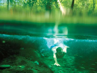 The original film version of our June cover photograph is at top. Below it is the manipulated digital version of the same image.