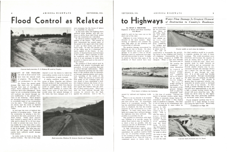 Concrete bank protection, U. S. Highway 89, north of Nogales.