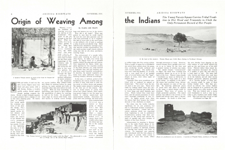 A modern Navajo weaver at work at her loom in Canyon del Muerto.